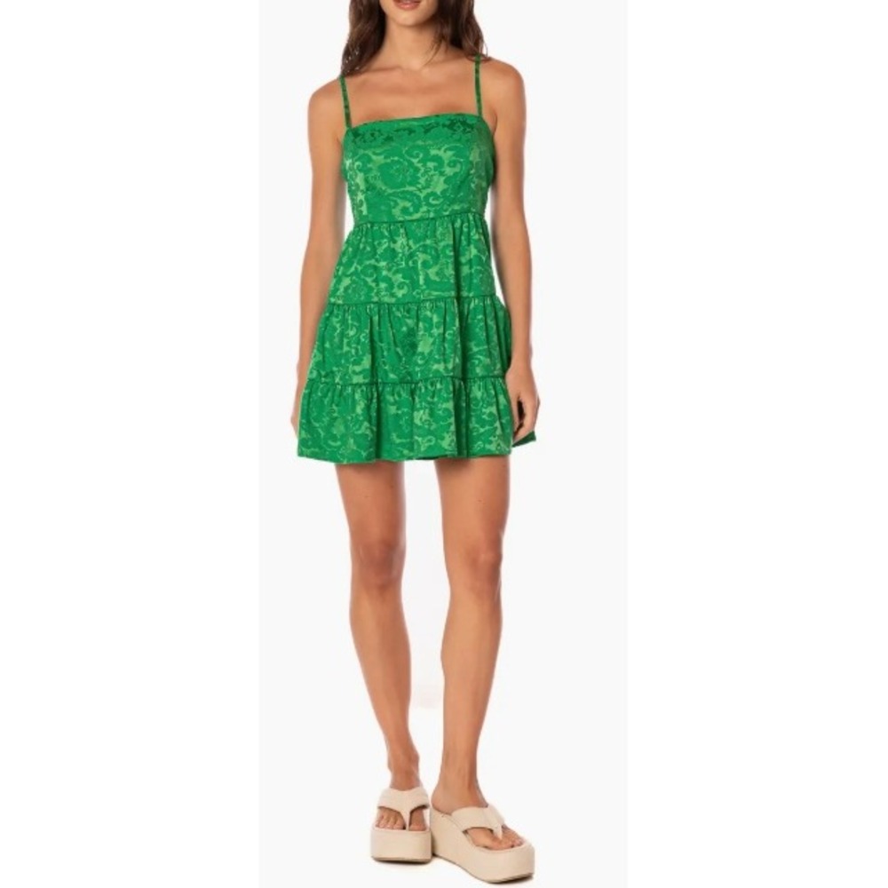 Emerald Brocade Emily Dress Large New With Tags